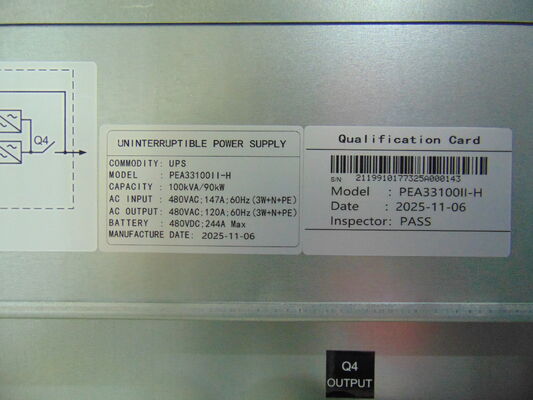 Online laagfrequente UPS 10-200kVA hoge spanning 480Vac/60Hz